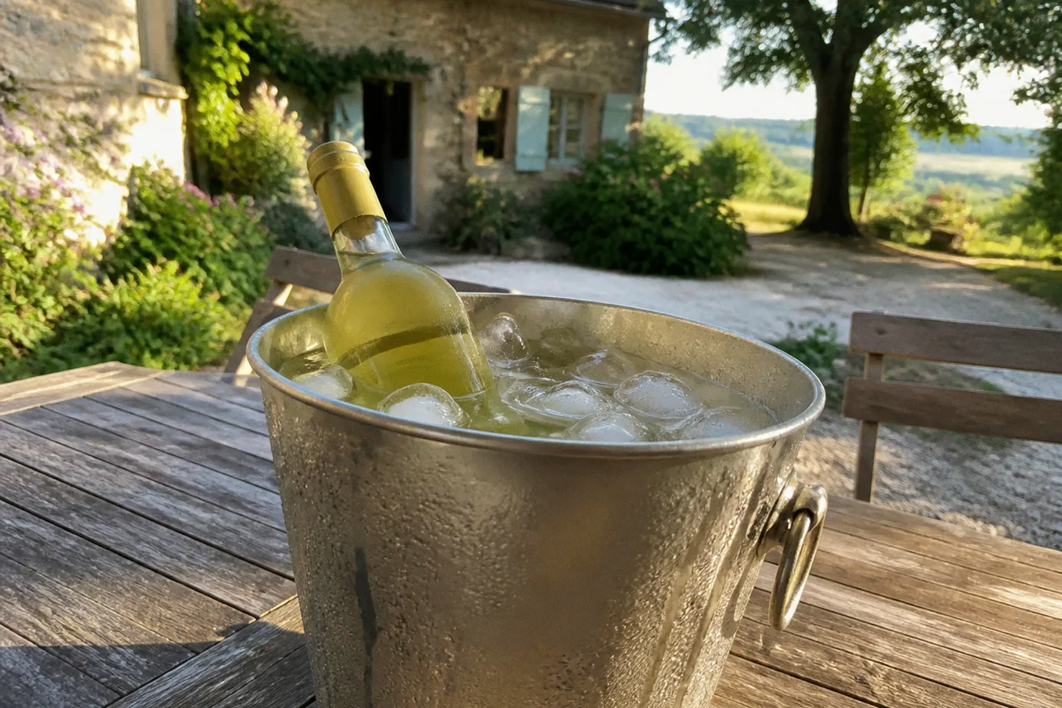 Fraîcheur du vin blanc : la méthode express du seau à glace