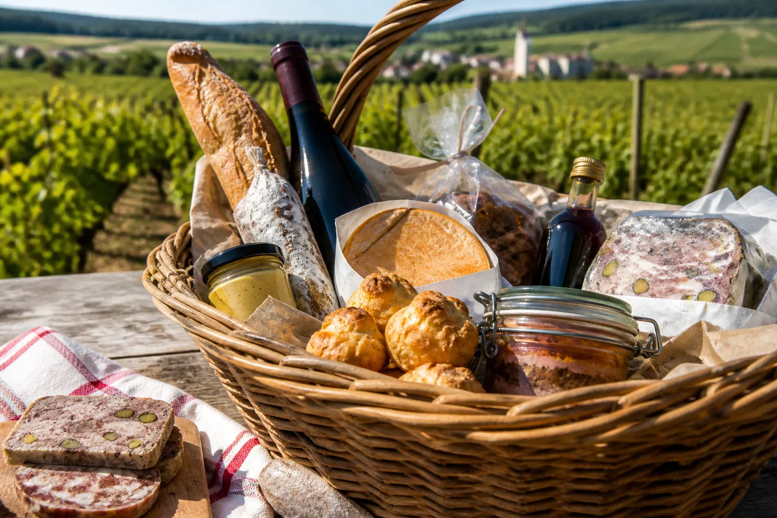 Panier pique-nique bourguignon : plan pour le composer