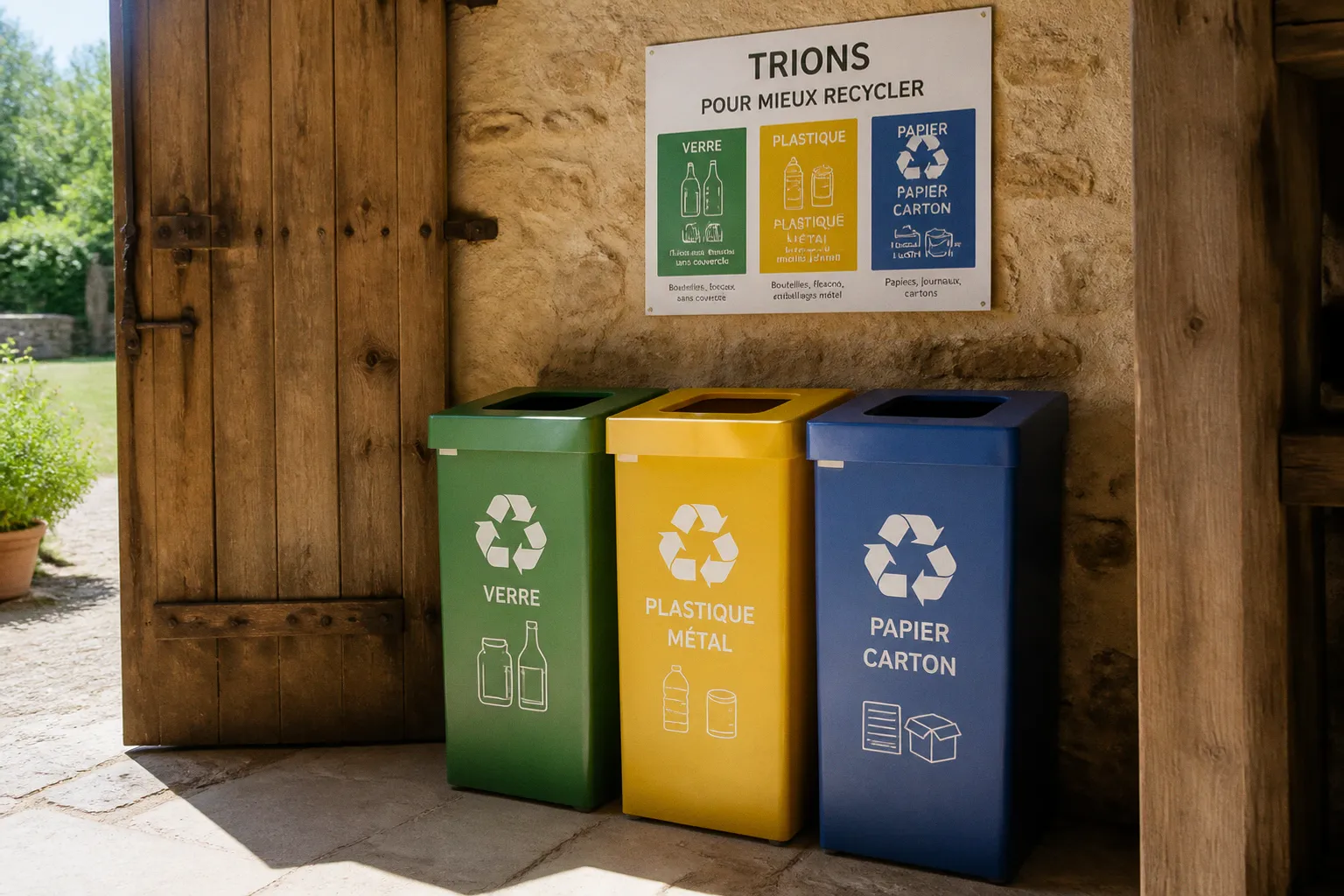 Tri sélectif au gîte : un affichage simple pour vos voyageurs